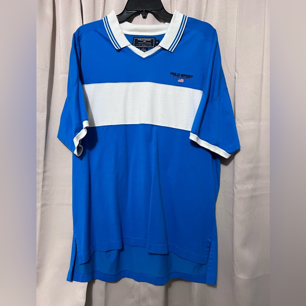 Men's Retro '90's Ralph Lauren Polo Sport Color Block Polo XL